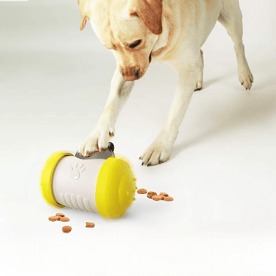 Distributeur de Croquettes pour Chien - BrainChase™ - Jaune - Paradis pour chien