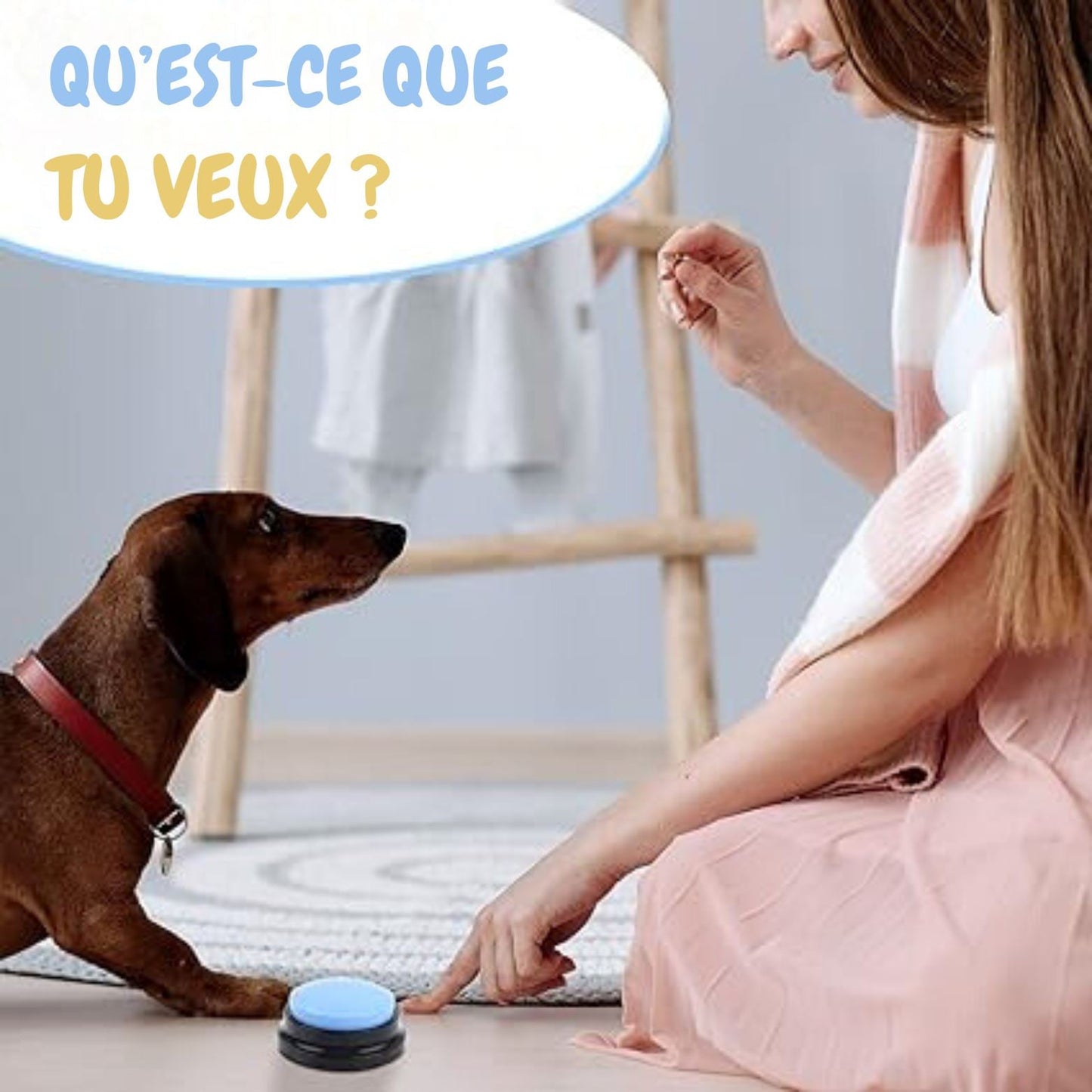 Jouet Interactif pour Chien - ChienParlant™ - Bleu Clair - Paradis pour chien