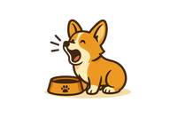 logo de corgi qui boie dans un bol